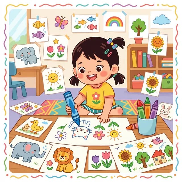 Dạy Bé Vẽ Tranh Đơn Giản: 12 Mẫu Vẽ Từ Hình Tròn Bé Nào Cũng Được